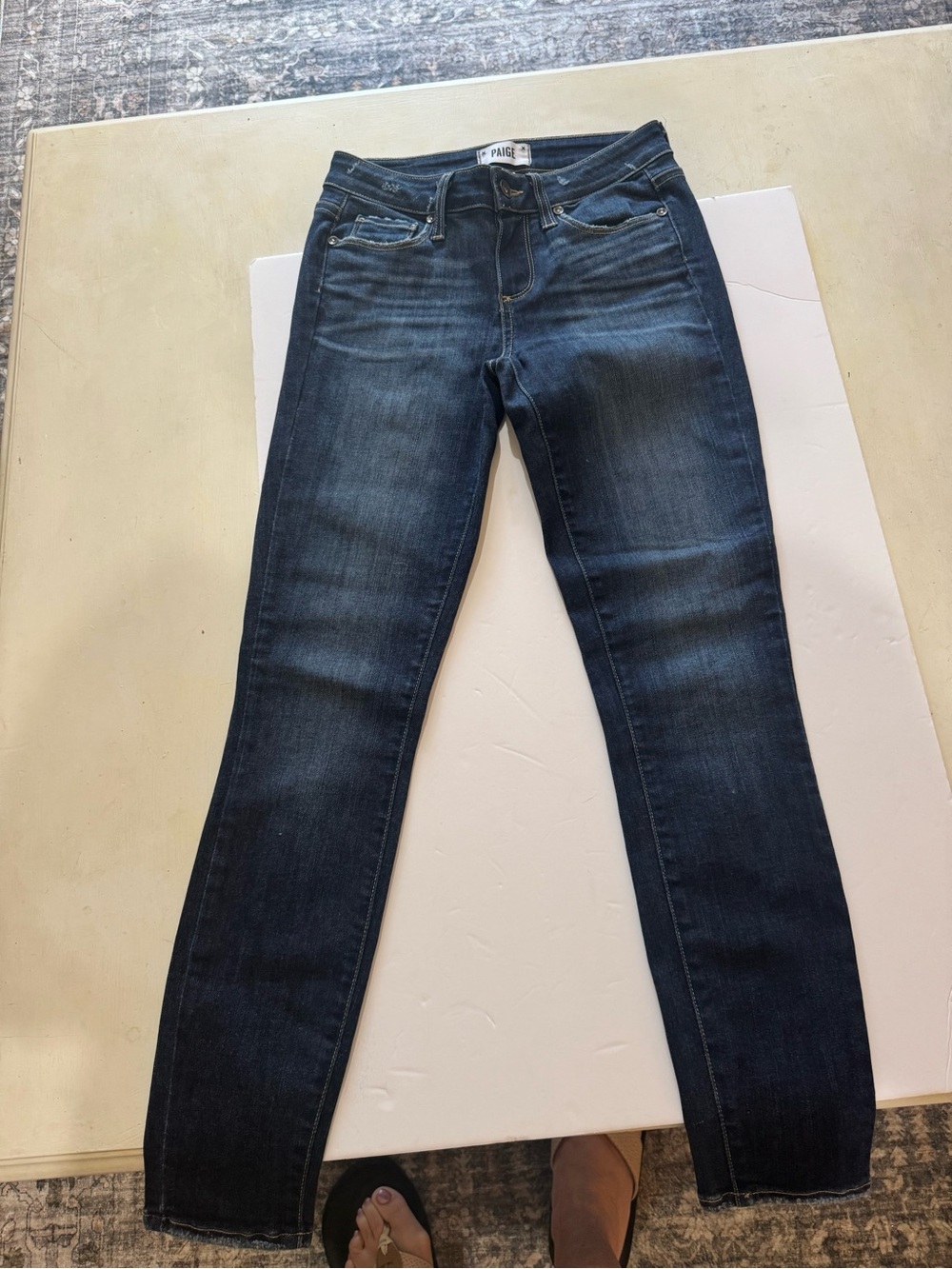 PAIGE Dark Wash Skinny Jeans - Classic Indigo